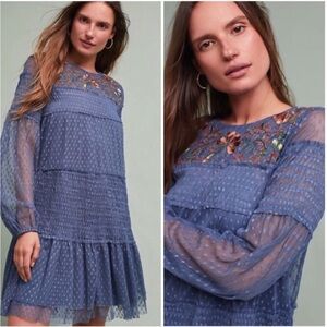 Maeve by Anthropologie Samara Blue Tunic Dress NWT size 4